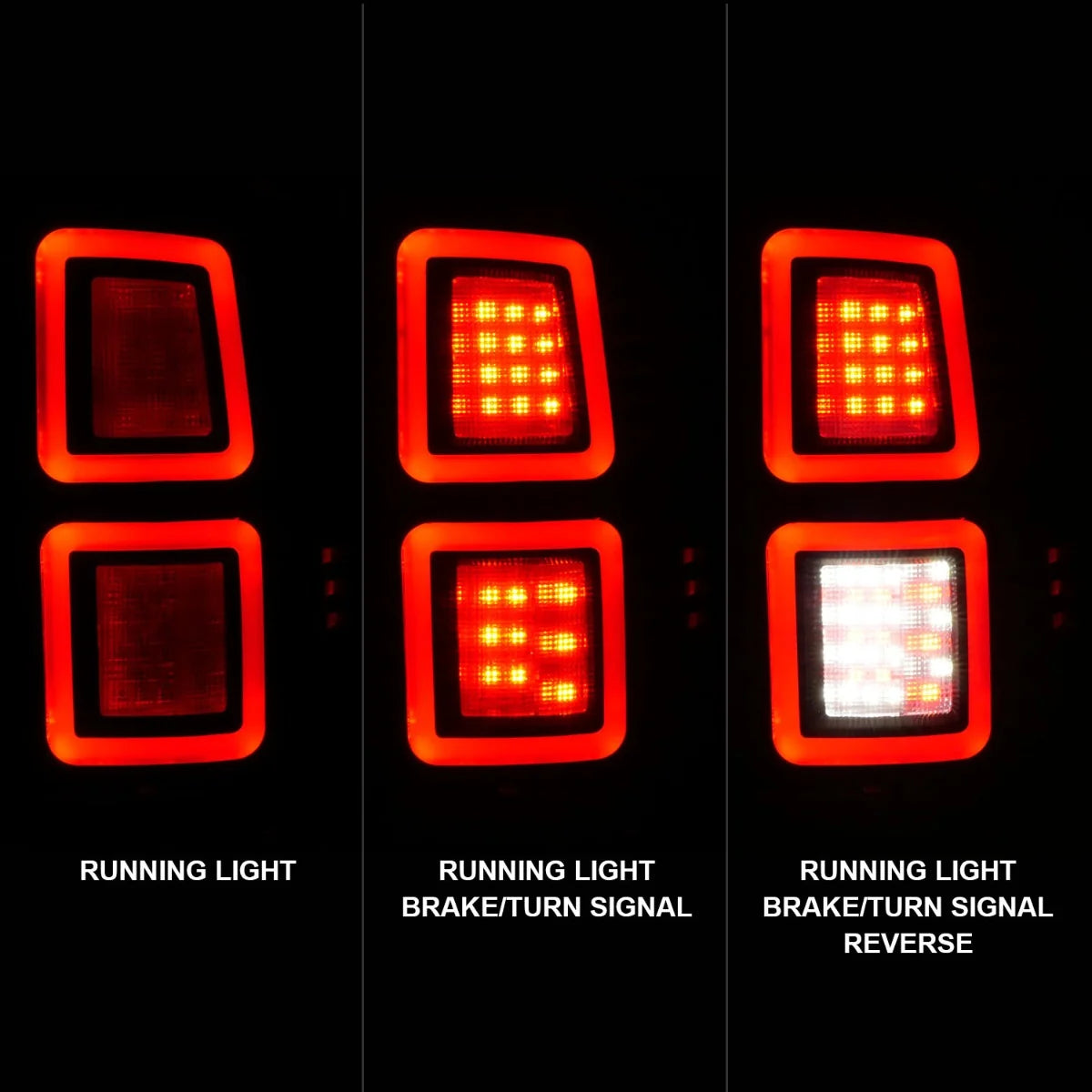 Anzo 311273 Black LED Tail Lights (2010-2018 6.7L Cummins, 2014-2018 3.0L EcoDiesel)