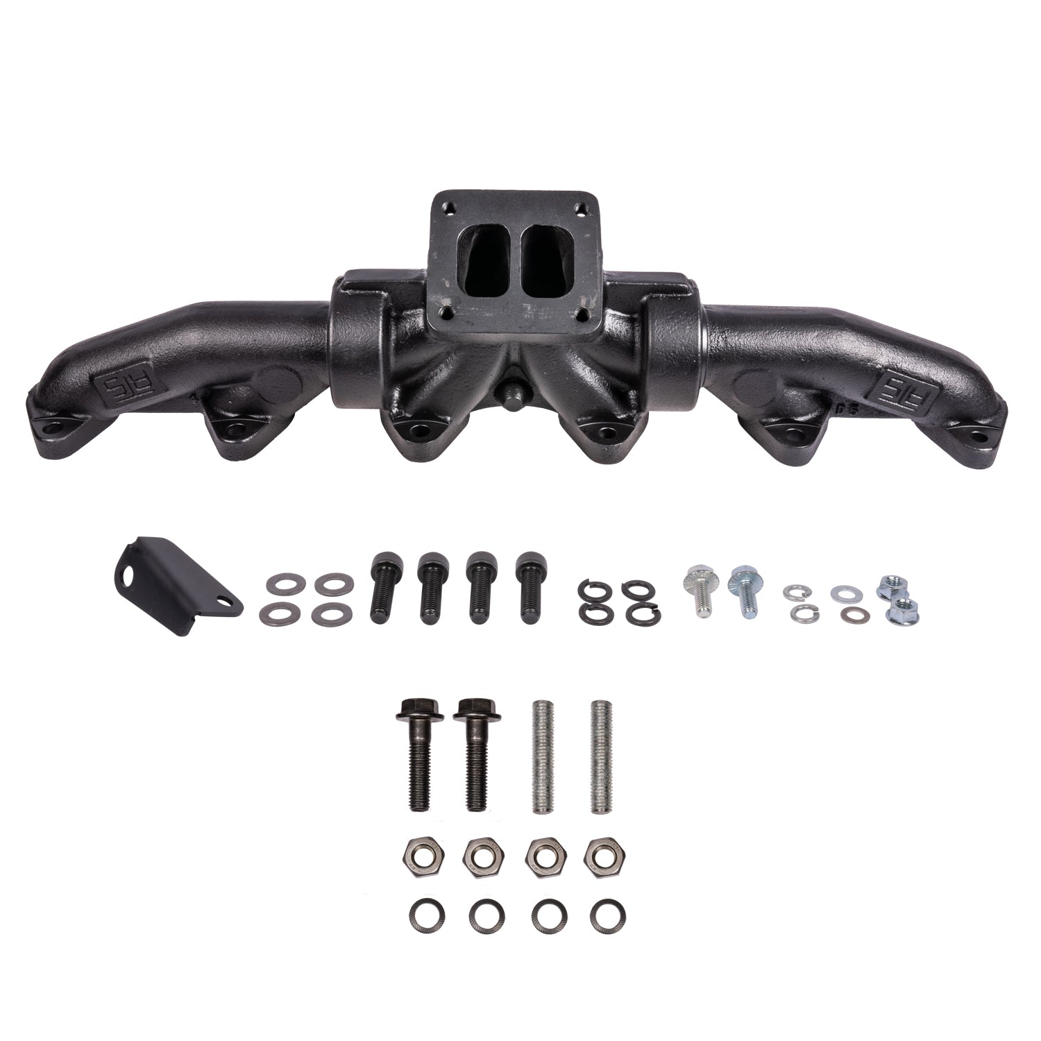ATS 204-911-2164 Pulse Flow Exhaust Manifold Kit Fits 94-Early 1998 5.9L Cummins 3-Pc T4 With Turbo Flange Hardware