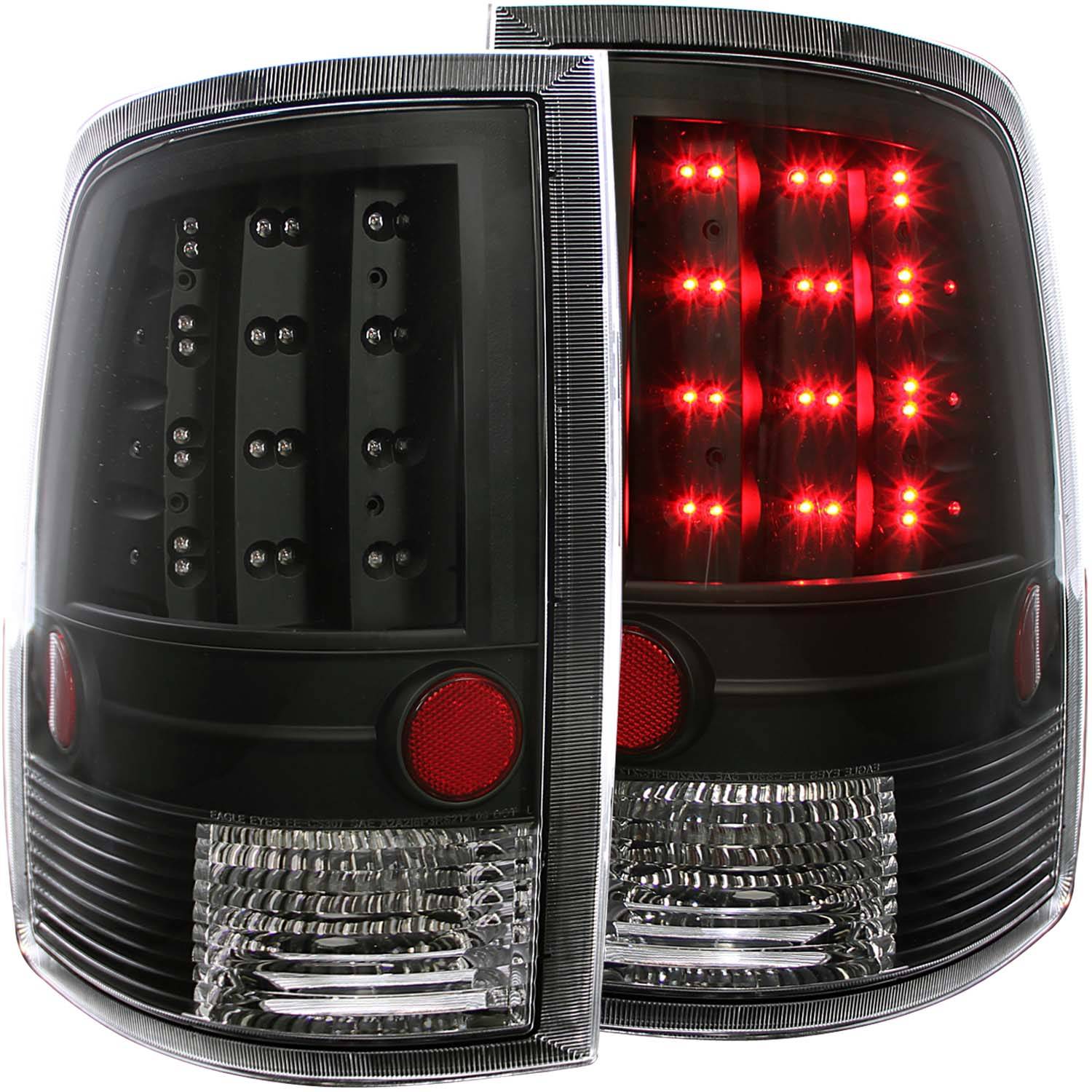 Anzo 311144 Black LED Tail Lights (2010-2018 6.7L Cummins)