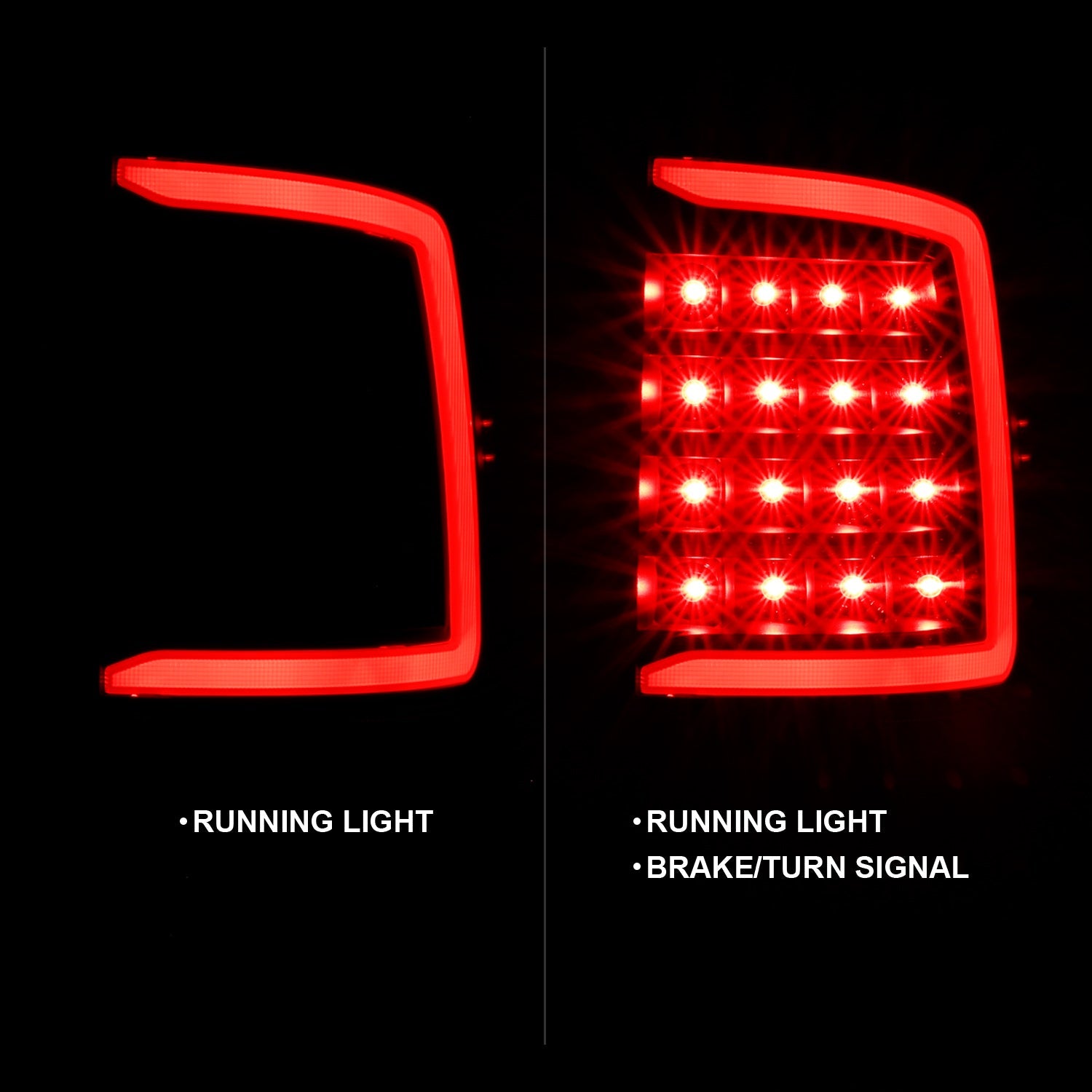 Anzo 311318 Black Plank Style LED Tail Lights (2010-2018 6.7L Cummins, 2014-2018 3.0L EcoDiesel)