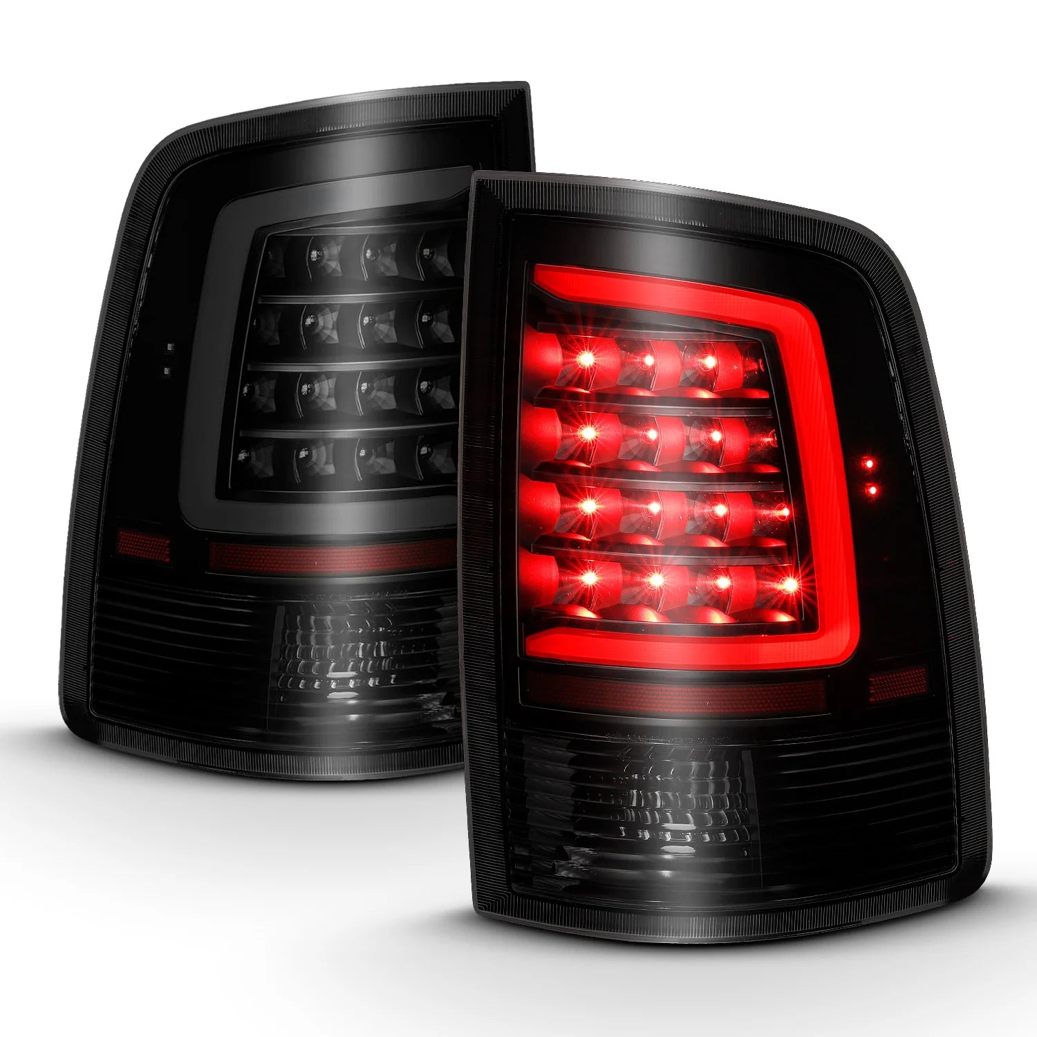 Anzo 311319 Smoked Plank Style LED Tail Lights (2010-2018 6.7L Cummins, 2014-2018 3.0L EcoDiesel)