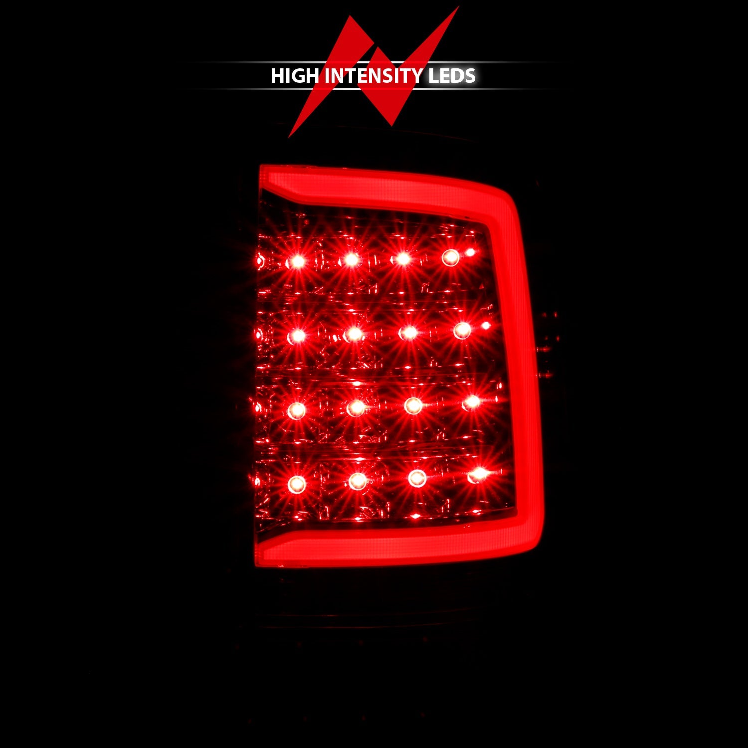 Anzo 311320 Chrome Plank Style LED Tail Lights (2010-2018 6.7L Cummins, 2014-2018 3.0L EcoDiesel)