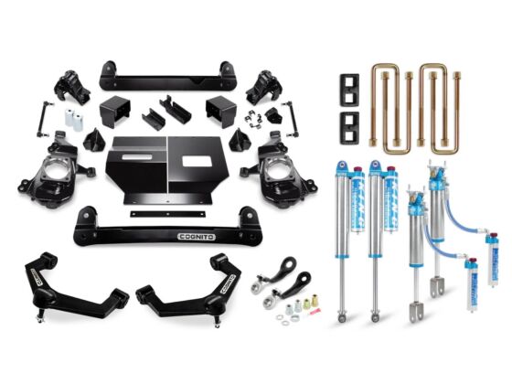 Cognito 4-Inch Elite Lift Kit with King 2.5 Reservoir Shocks for 20-25 Silverado/Sierra 2500/3500 2WD/4WD