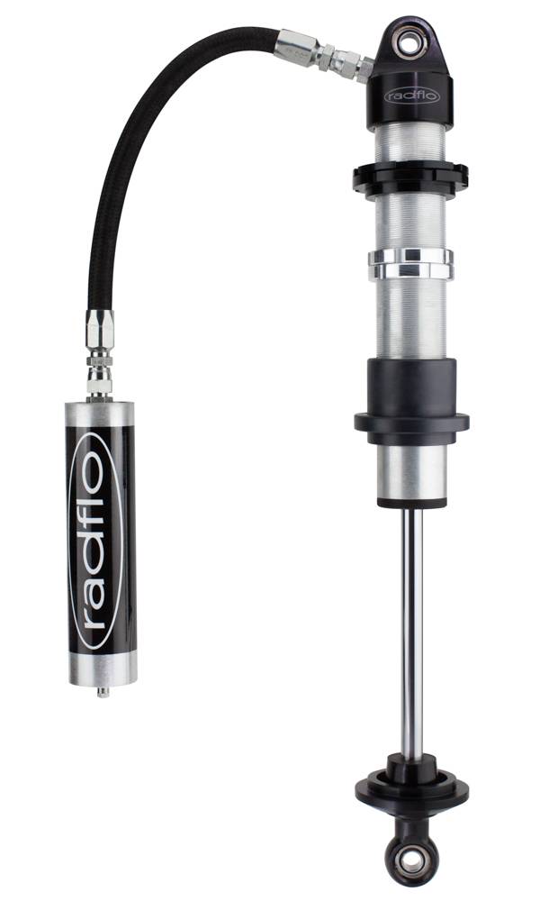 Radflo Radflo Off Road 2.0 Inch Coil-Over 12 Inch Travel W/ 5/8 Inch Shaft W/ Remote RESERVOIR90 Deg Fitting W/ Dual Rate