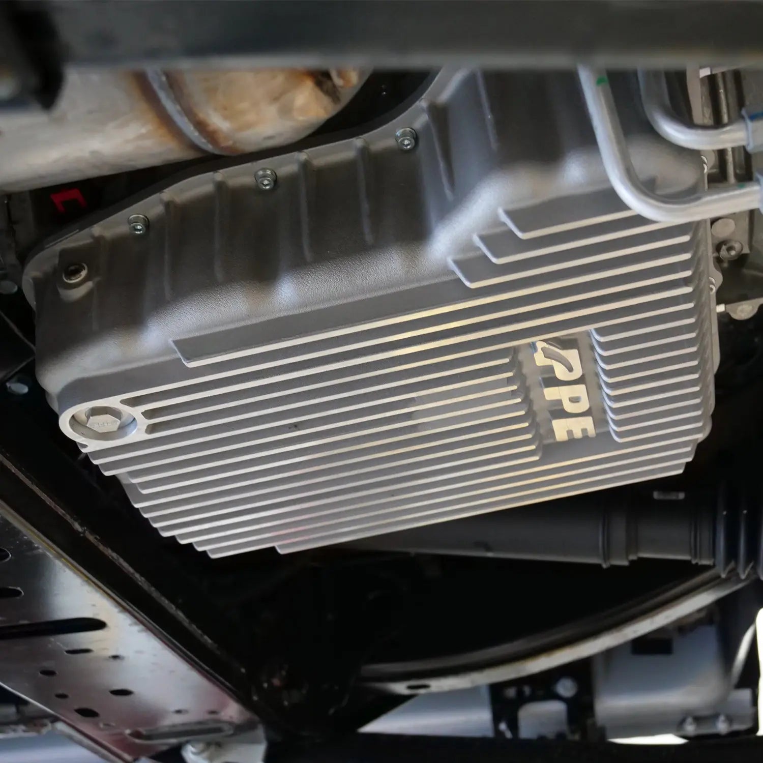 PPE Heavy-Duty Cast Aluminum Flat Bottom 68RFE Transmission Pan (2007.5-2024 6.7L Cummins)