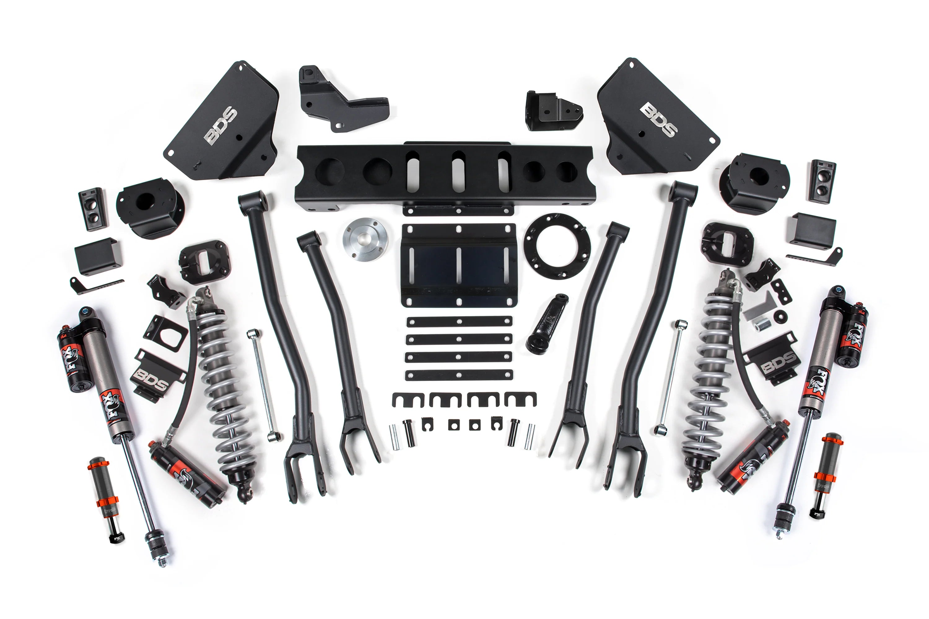 BDS Suspension 6 Inch Lift Kit w/ 4-Link FOX 2.5 Coil-Over Conversion (2014-2018 2500 6.7L Cummins 4WD)