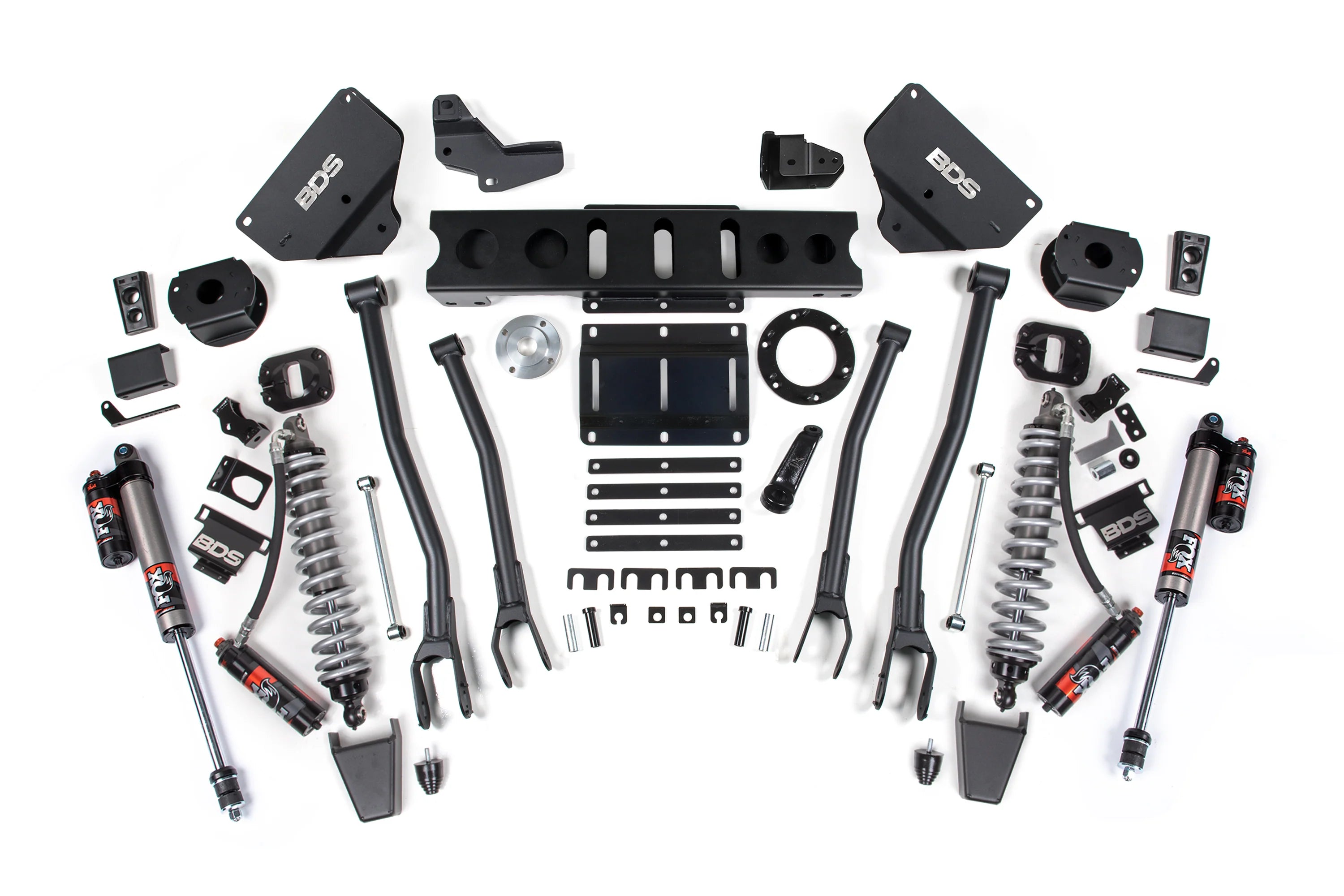 BDS Suspension 6 Inch Lift Kit w/ 4-Link FOX 2.5 Coil-Over Conversion (2014-2018 2500 6.7L Cummins 4WD)