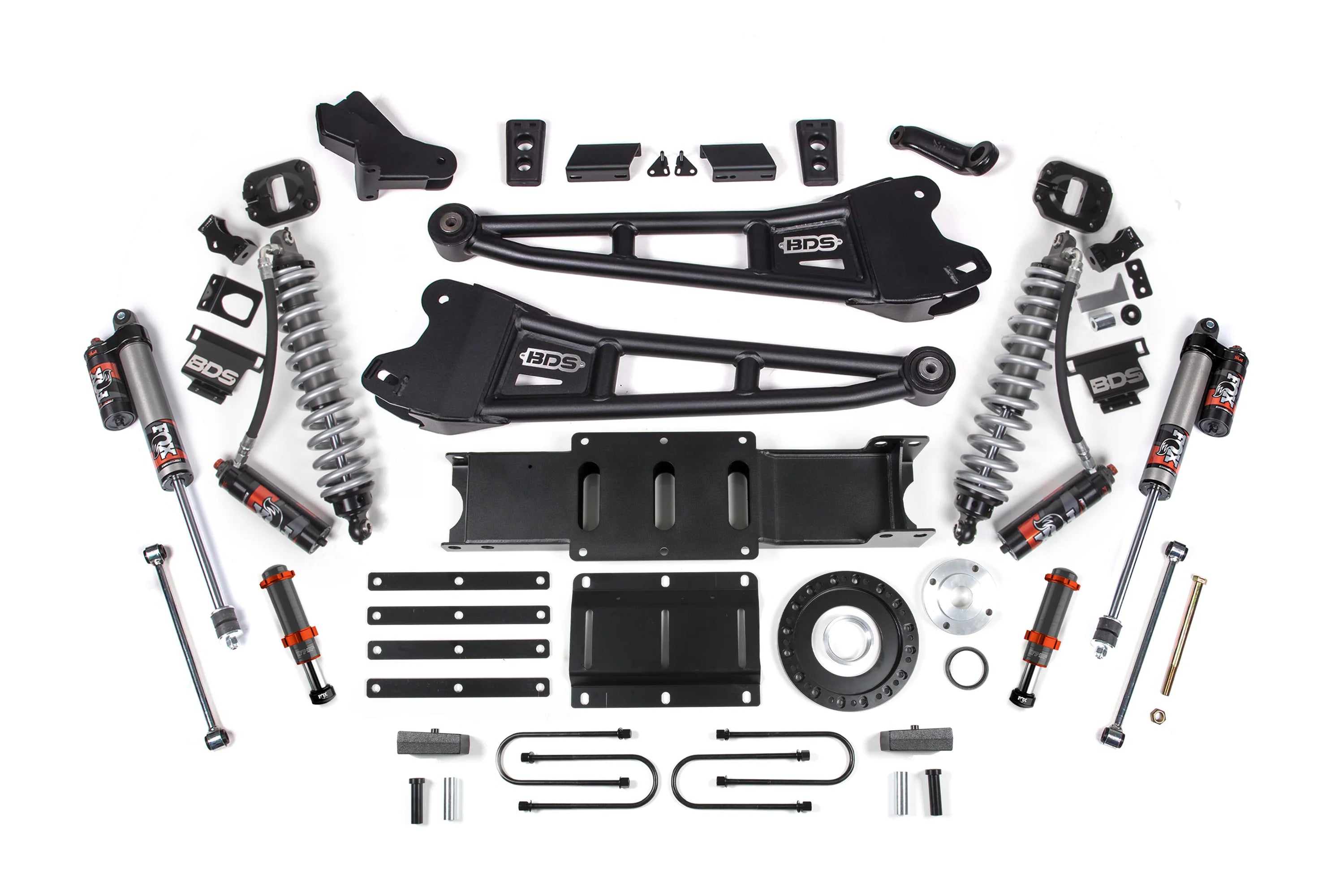 BDS Suspension 4 Inch Lift Kit FOX 2.5 Coil-Over Conversion (2013-2018 3500 6.7L Cummins 4WD)