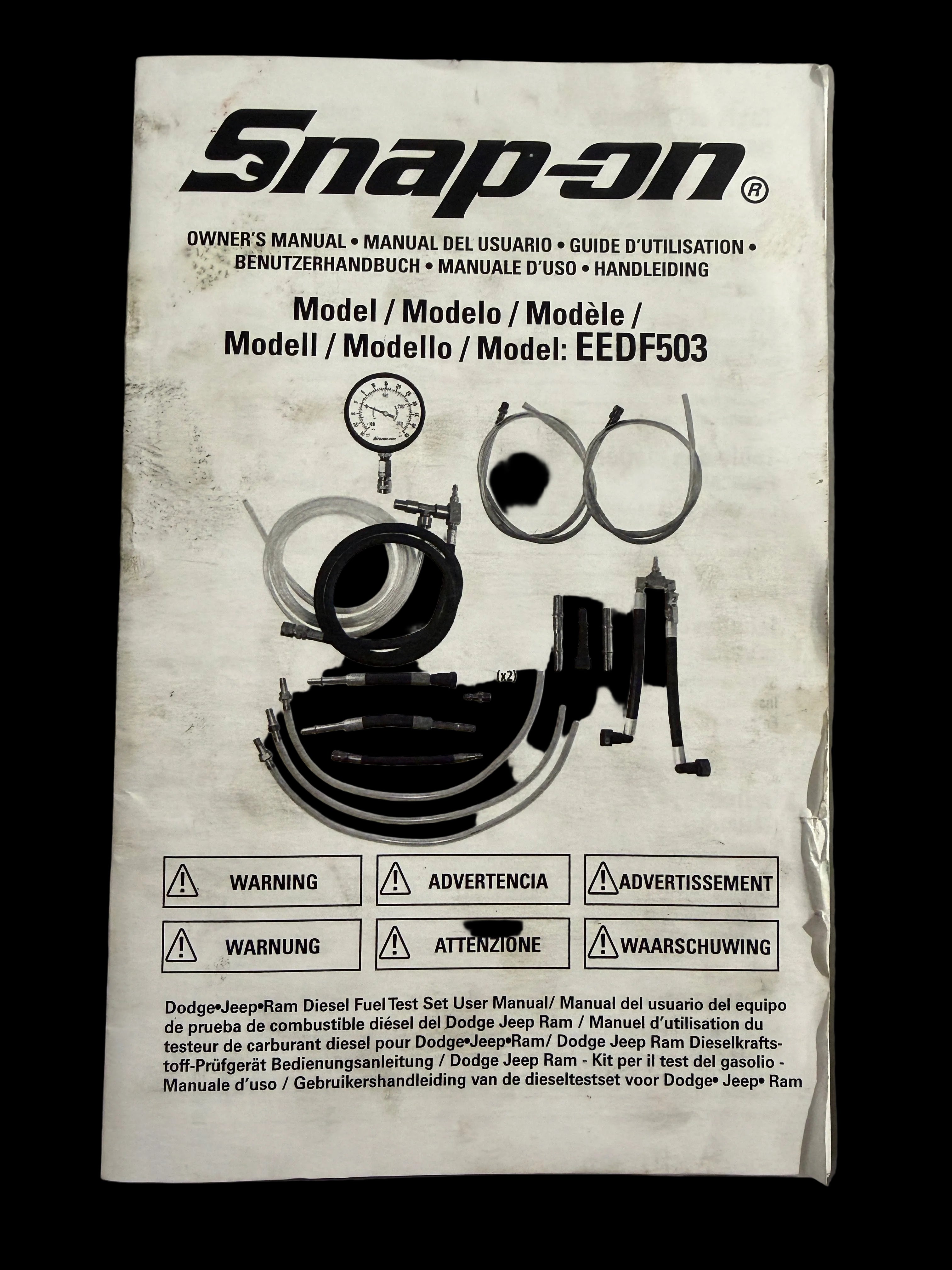 Snap-On Cummins® Engine Diesel Fuel Pressure Test Kit - EEDF503