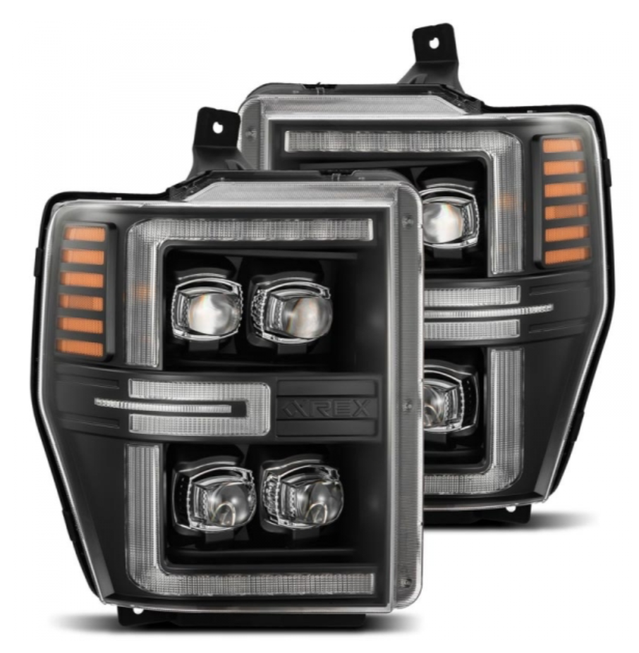 AlphaRex AlphaRex 880310 Nova-Series Black LED Projector Headlights - Diesel Performance Part