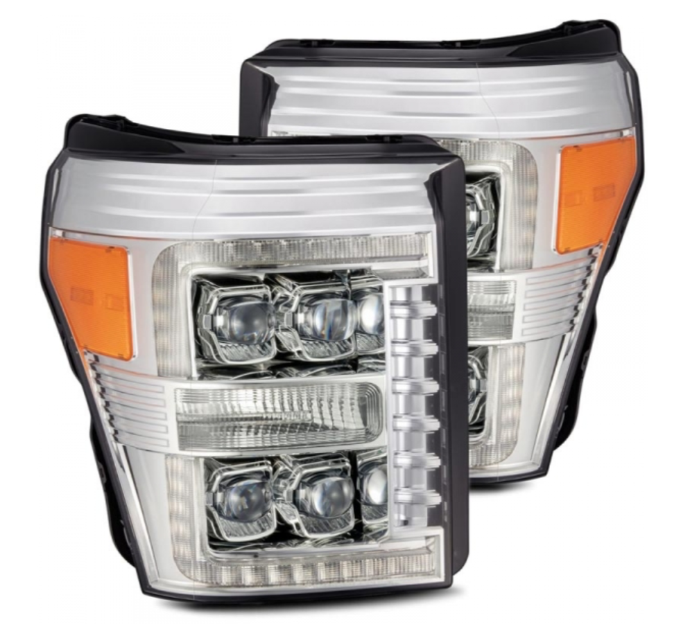 AlphaRex AlphaRex 880148 Nova-Series Chrome LED Projector Headlights - Diesel Performance Part