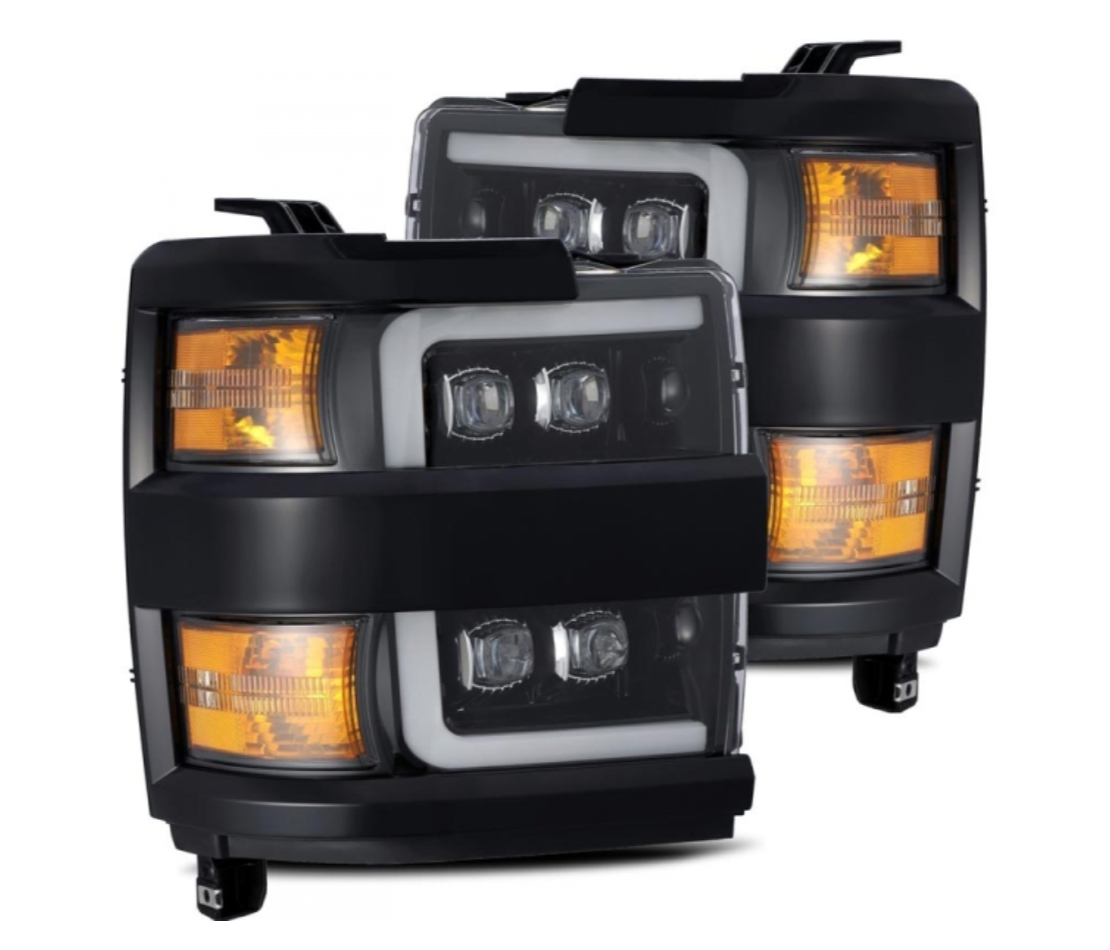 AlphaRex AlphaRex 880229 Nova-Series Jet Black LED Projector Headlights - Diesel Performance Part