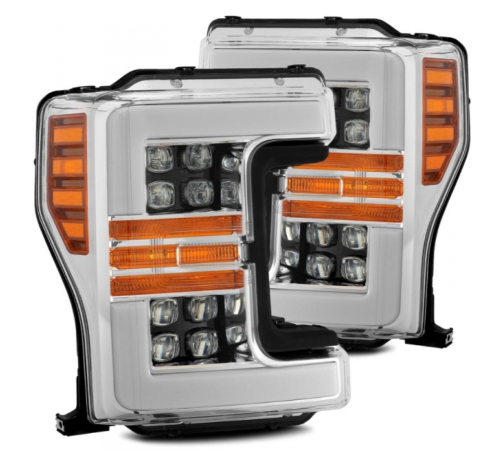 AlphaRex AlphaRex 880101 Nova-Series Chrome LED Projector Headlights - Diesel Performance Part