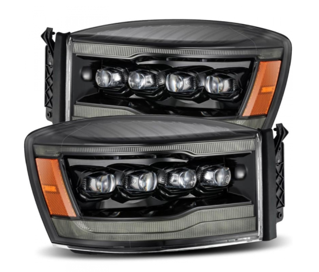 AlphaRex AlphaRex 880538 Nova-Series Gloss Black LED Projector Headlights - Diesel Performance Part