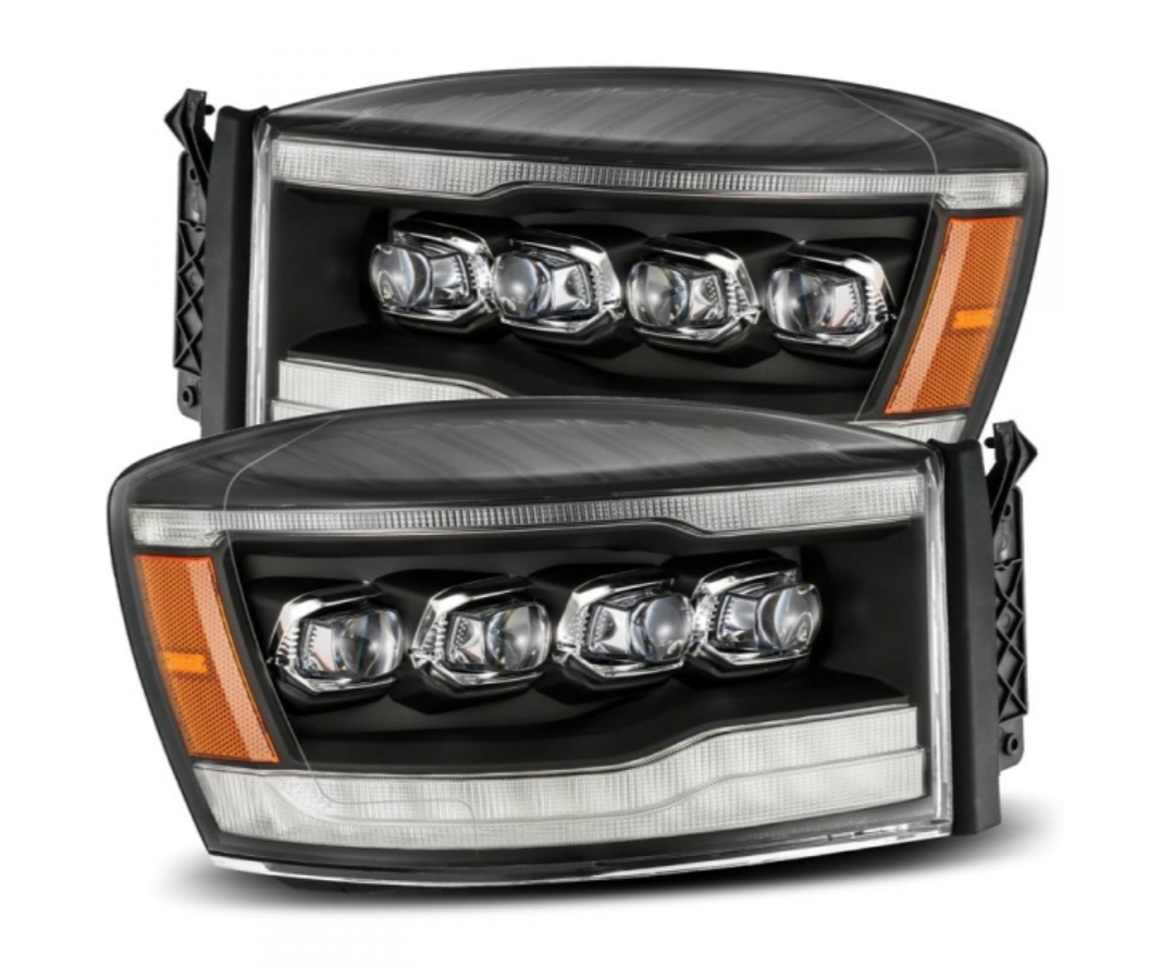 AlphaRex AlphaRex 880536 Nova-Series Matte Black LED Projector Headlights - Diesel Performance Part