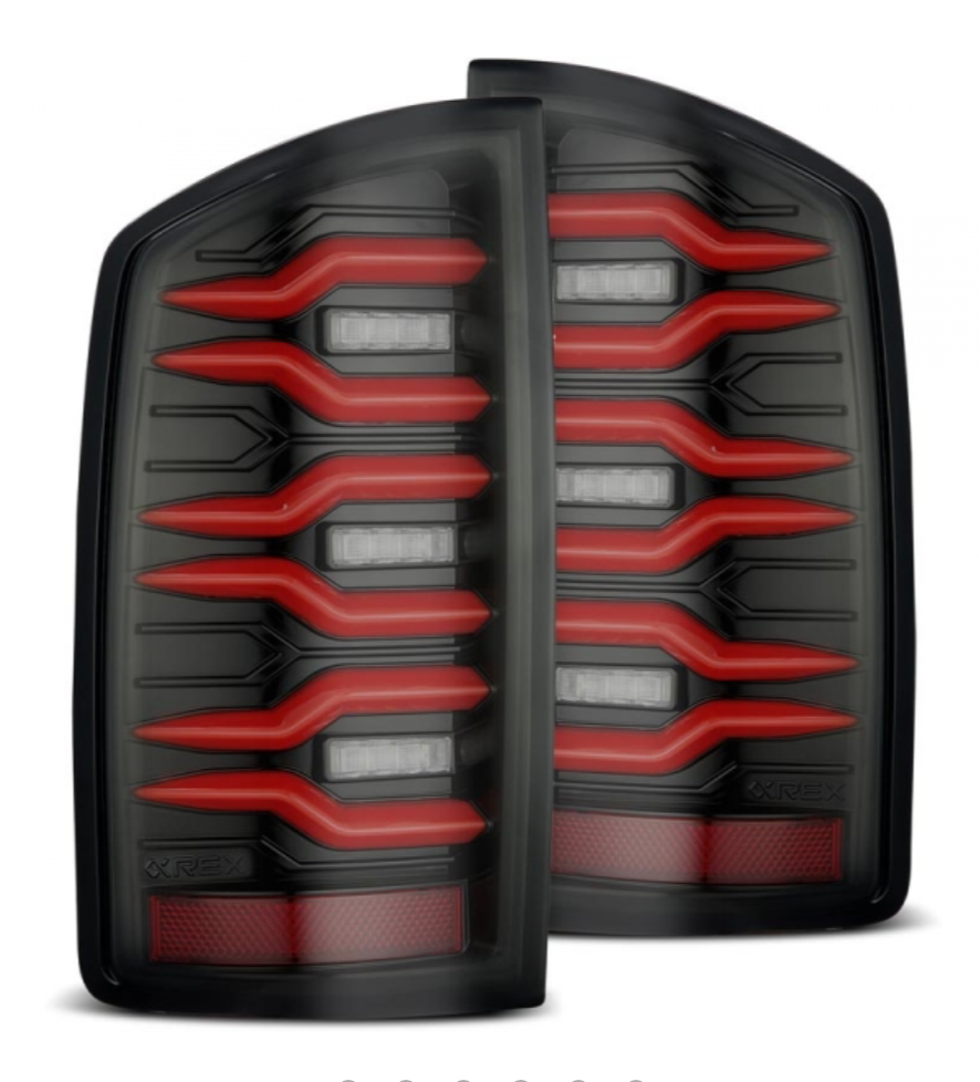 AlphaRex AlphaRex 641030 Luxx-Series Black/Red LED Tail Lights - Diesel Performance Part