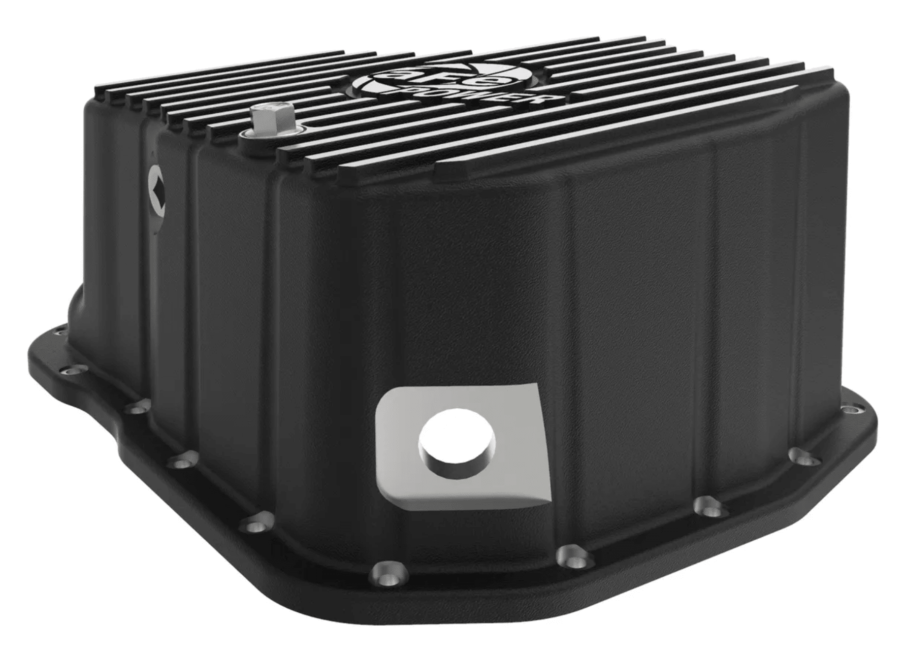 AFE 46 - 71080B Street Series Deep Engine Oil Pan (Black & Milled) | Duramax - Southern Diesel Supply
