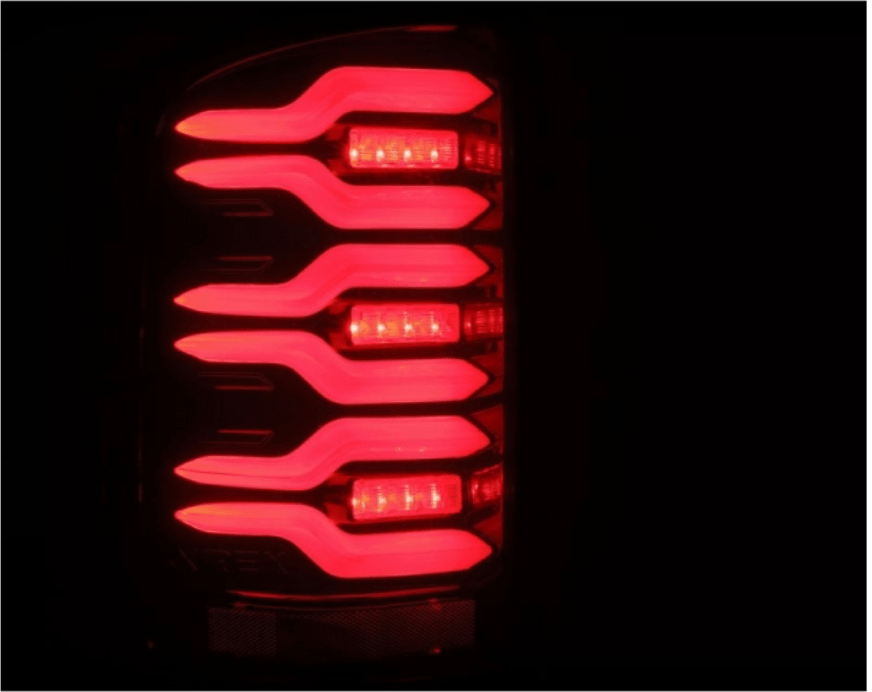 AlphaRex 630050 Luxx - Series Black/Red LED Tail Lights - Southern Diesel Supply