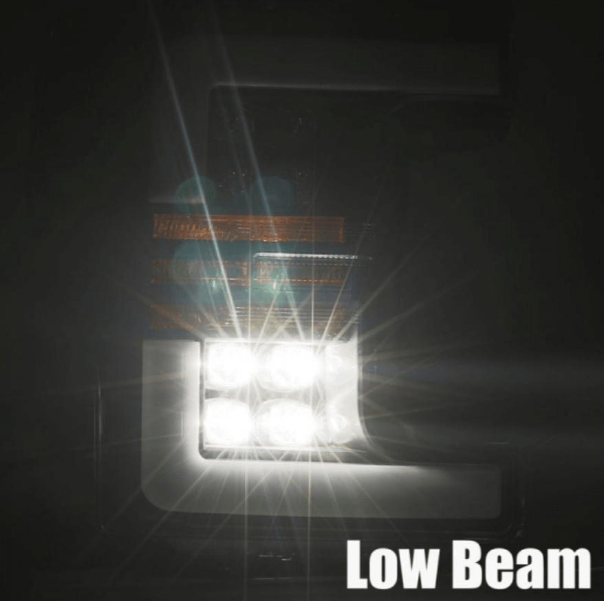 AlphaRex 880100 Nova - Series Gloss Black LED Projector Headlights - Southern Diesel Supply