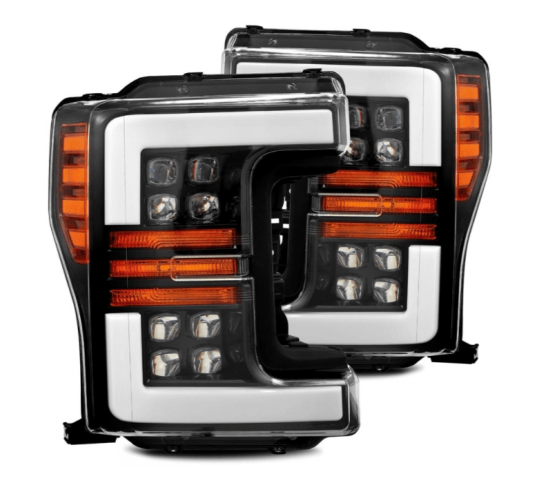 AlphaRex 880100 Nova - Series Gloss Black LED Projector Headlights - Southern Diesel Supply