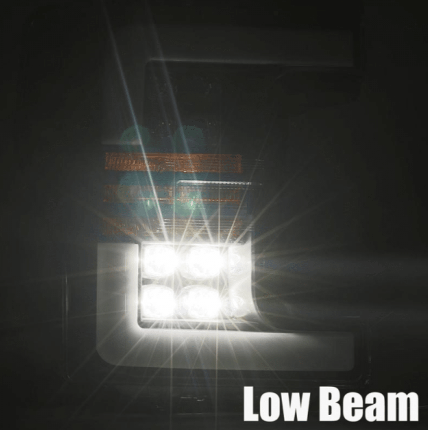 AlphaRex 880102 Nova - Series Matte Black LED Projector Headlights - Southern Diesel Supply