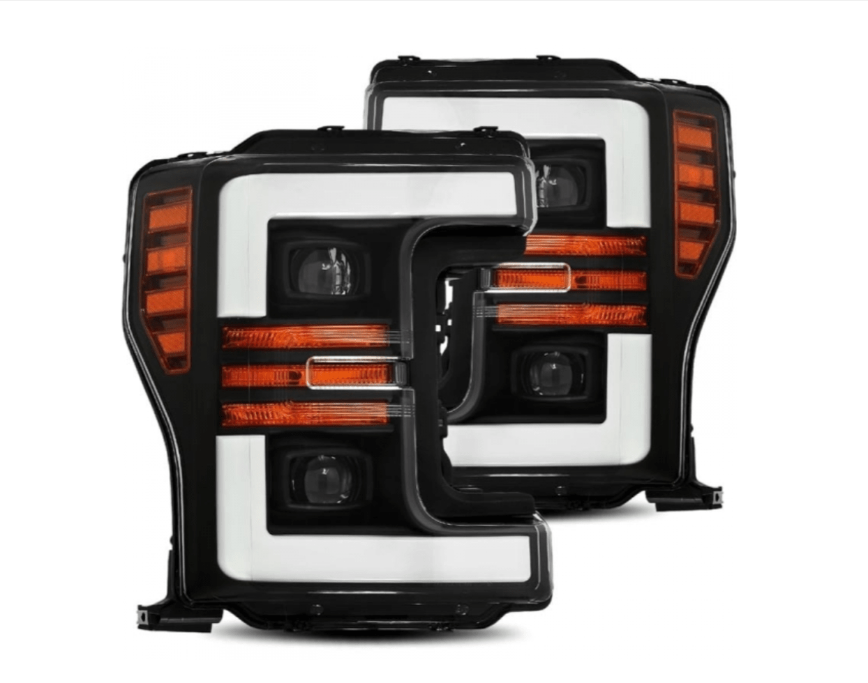 AlphaRex 880106 Pro - Series Black Projector Headlights - Southern Diesel Supply