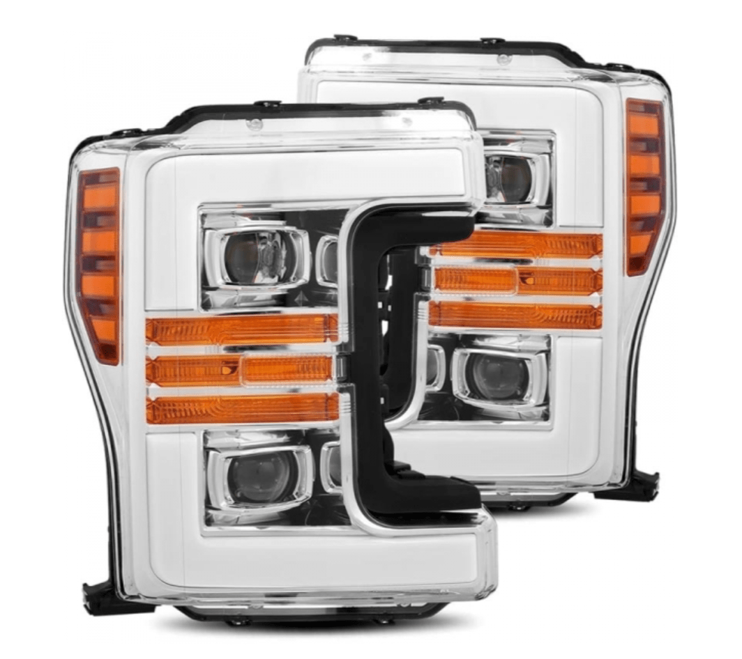 AlphaRex 880107 Pro - Series Chrome Projector Headlights - Southern Diesel Supply