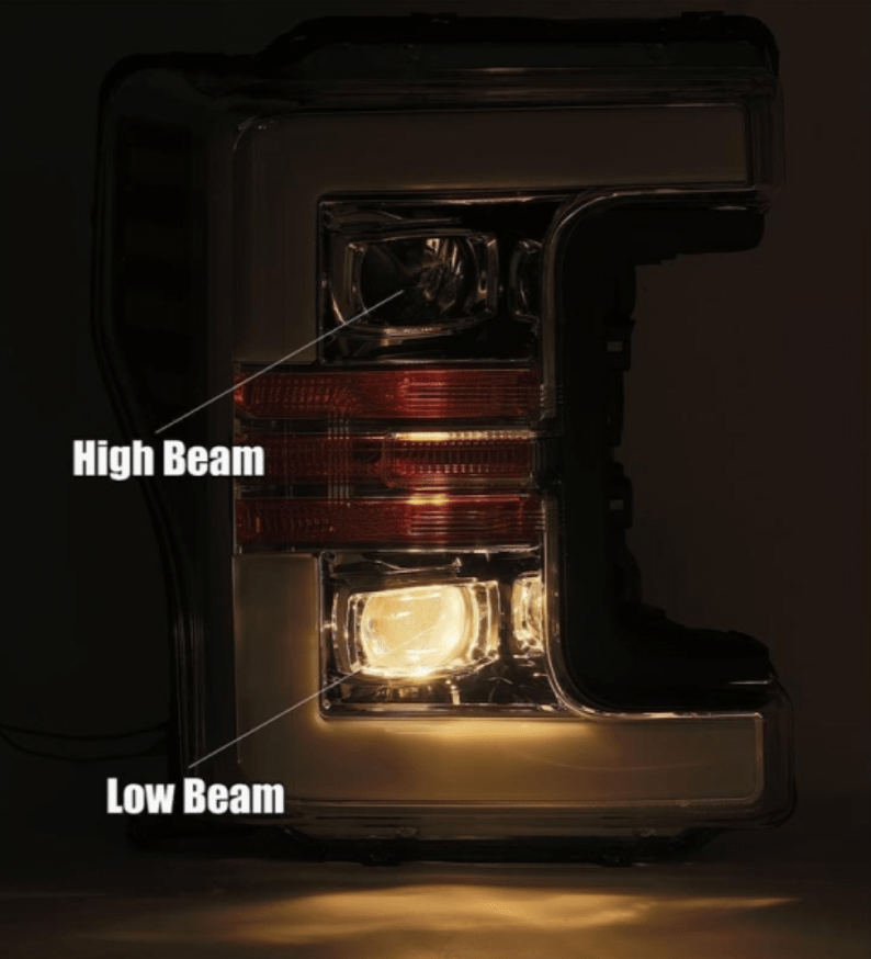 AlphaRex 880108 Pro - Series Jet Black Projector Headlights - Southern Diesel Supply