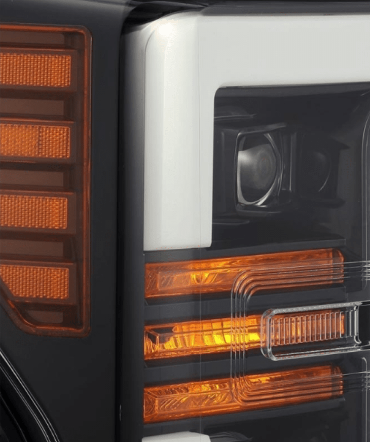 AlphaRex 880108 Pro - Series Jet Black Projector Headlights - Southern Diesel Supply