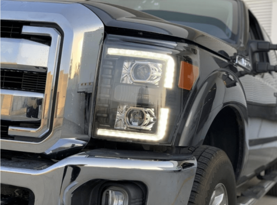 AlphaRex 880142 Pro - Series Black Projector Headlights - Southern Diesel Supply