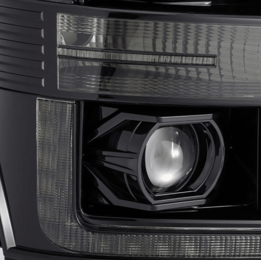 AlphaRex 880143 Luxx - Series Alpha - Black LED Projector Headlights - Southern Diesel Supply