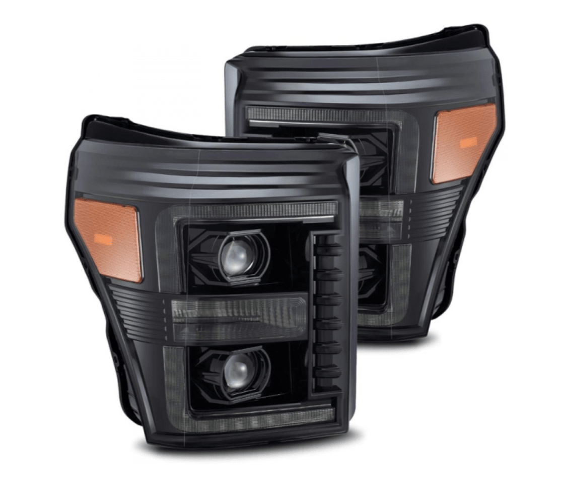AlphaRex 880143 Luxx - Series Alpha - Black LED Projector Headlights - Southern Diesel Supply