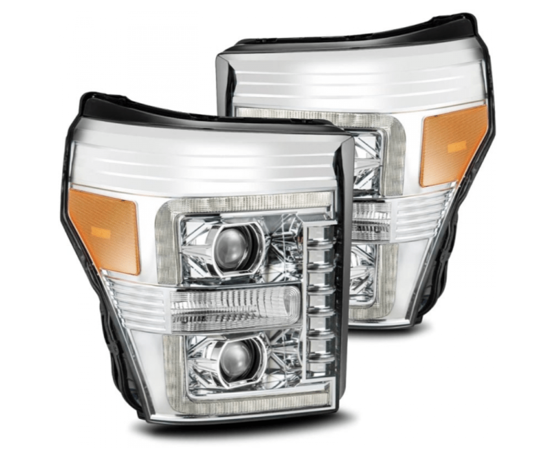 AlphaRex 880145 Luxx - Series Chrome LED Projector Headlights - Southern Diesel Supply