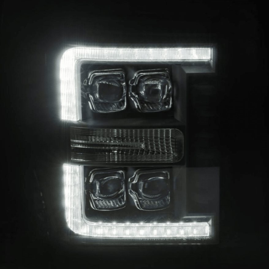AlphaRex 880149 Nova - Series Gloss Black LED Projector Headlights - Southern Diesel Supply