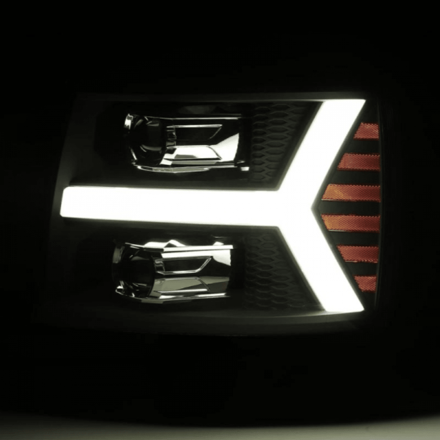 AlphaRex 880206 Pro - Series Jet Black Projector Headlights - Southern Diesel Supply