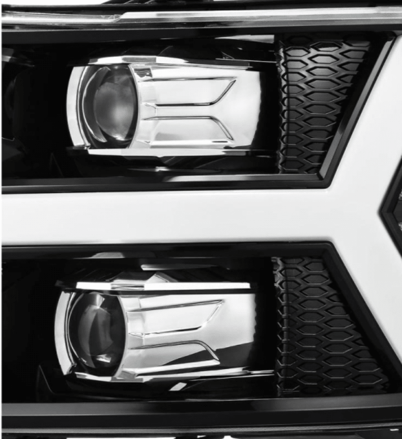 AlphaRex 880206 Pro - Series Jet Black Projector Headlights - Southern Diesel Supply
