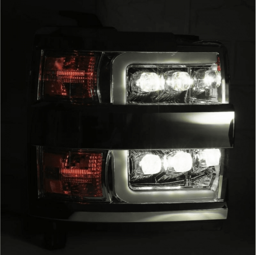AlphaRex 880228 Nova - Series Chrome LED Projector Headlights - Southern Diesel Supply