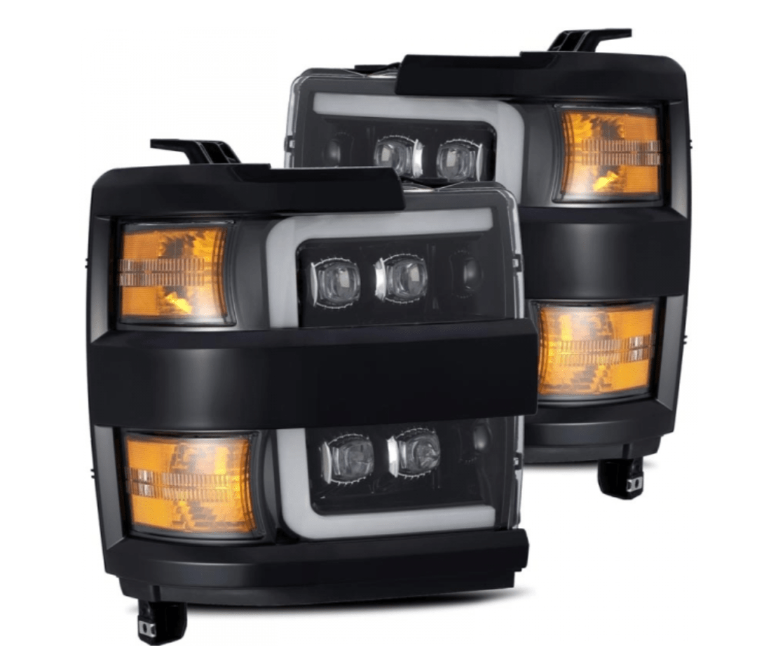 AlphaRex 880229 Nova - Series Jet Black LED Projector Headlights - Southern Diesel Supply