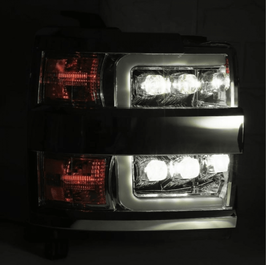 AlphaRex 880229 Nova - Series Jet Black LED Projector Headlights - Southern Diesel Supply