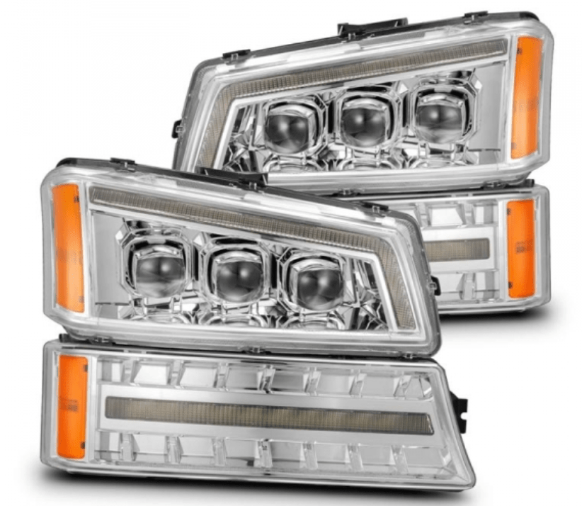 AlphaRex 880255 Nova - Series Chrome LED Projector Headlights - Southern Diesel Supply