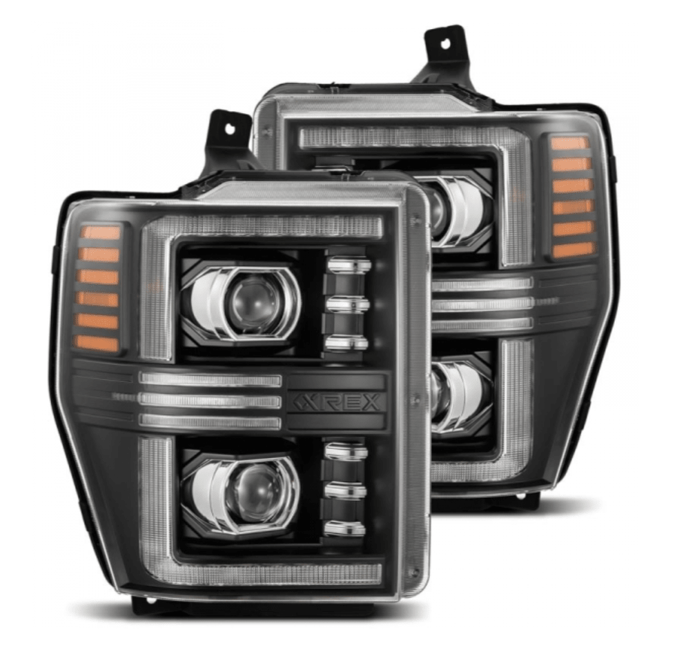 AlphaRex 880308 Pro - Series Black Projector Headlights - Southern Diesel Supply
