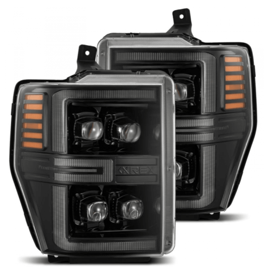 AlphaRex 880311 Nova - Series Alpha - Black LED Projector Headlights - Southern Diesel Supply