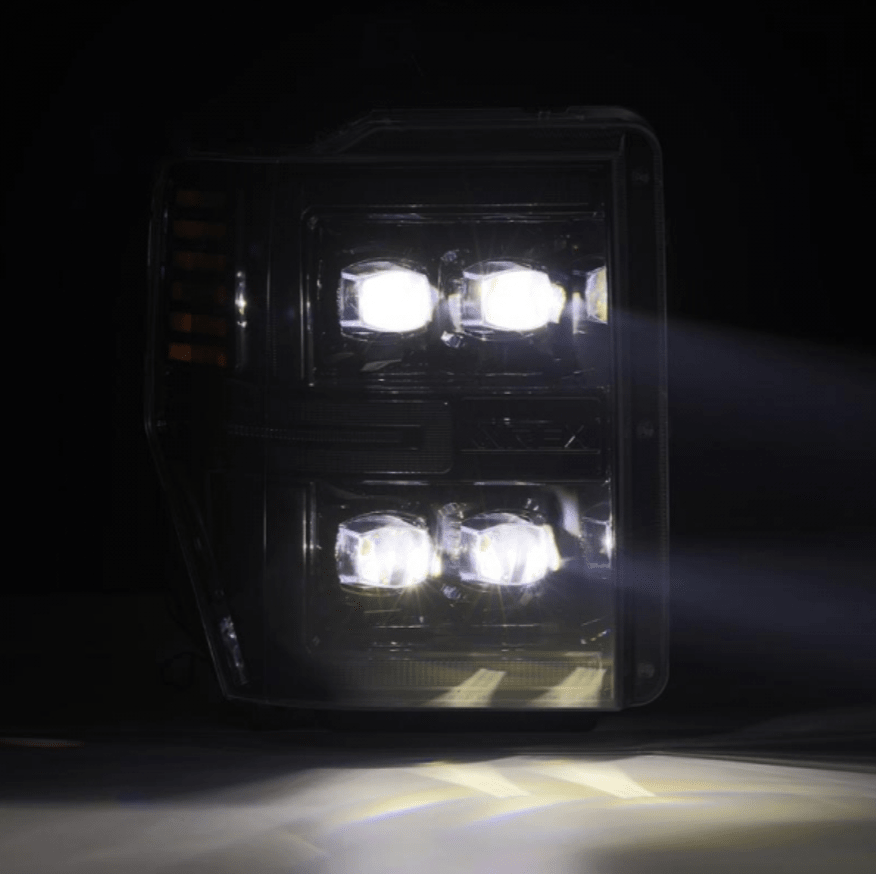 AlphaRex 880311 Nova - Series Alpha - Black LED Projector Headlights - Southern Diesel Supply