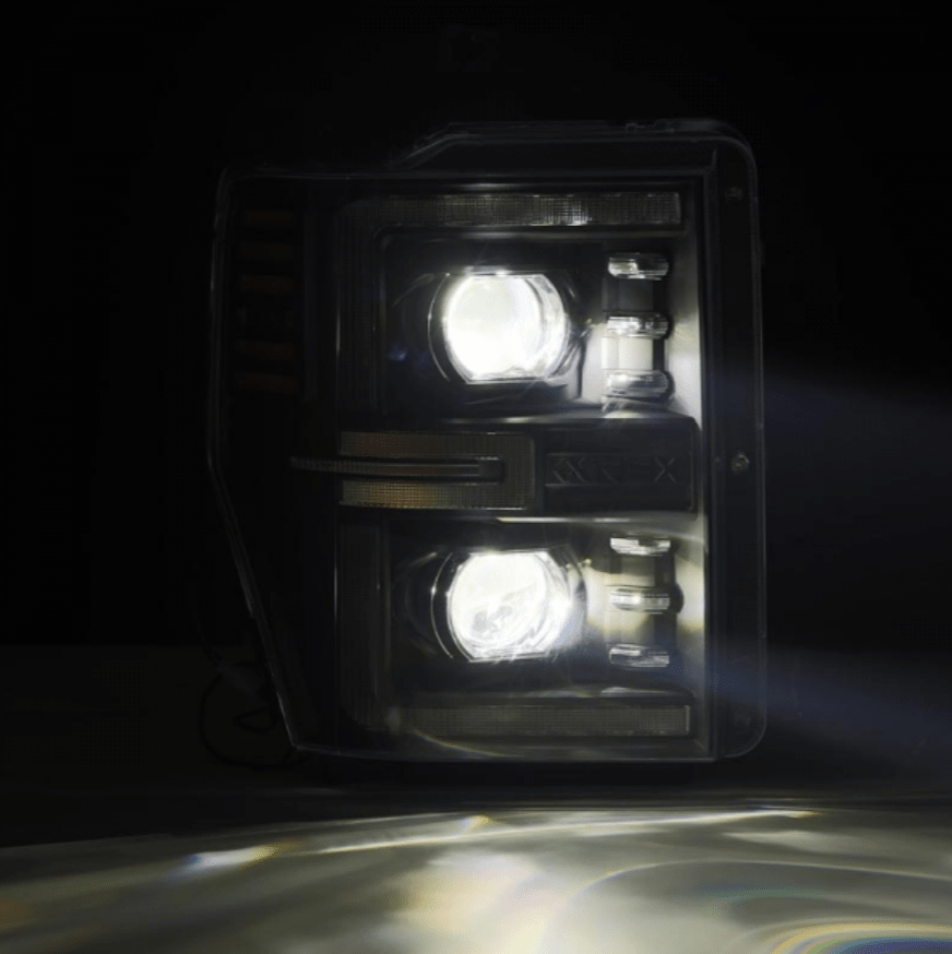 AlphaRex 880312 Luxx - Series Black LED Projector Headlights - Southern Diesel Supply