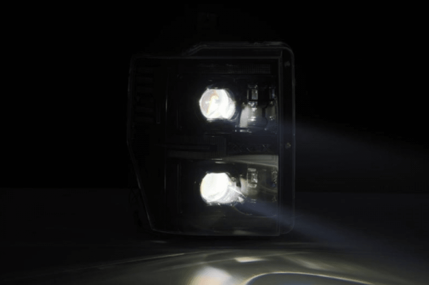 AlphaRex 880313 Luxx - Series Alpha - Black LED Projector Headlights - Southern Diesel Supply