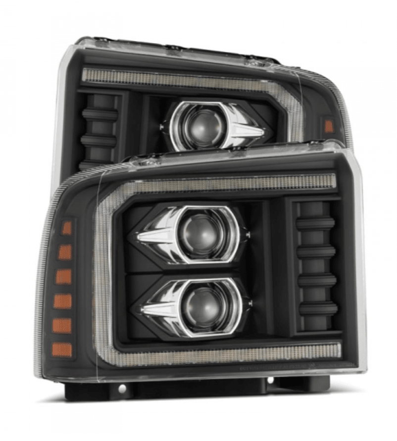 AlphaRex 880317 Luxx - Series Black LED Projector Headlights - Southern Diesel Supply