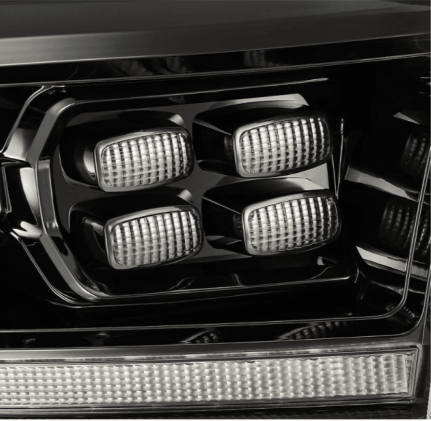 AlphaRex 880520 Luxx - Series Alpha - Black LED Projector Headlights - Southern Diesel Supply