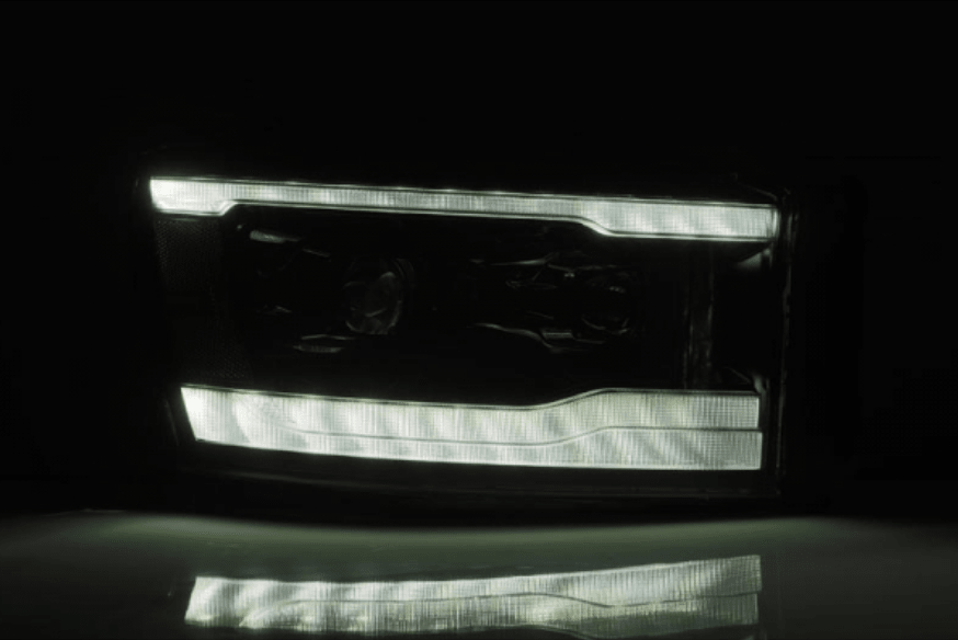 AlphaRex 880533 Luxx - Series Alpha - Black LED Projector Headlights - Southern Diesel Supply