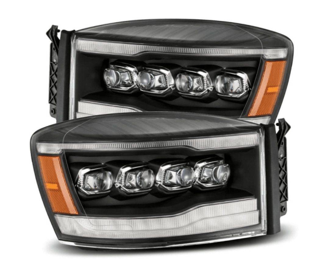 AlphaRex 880536 Nova - Series Matte Black LED Projector Headlights - Southern Diesel Supply