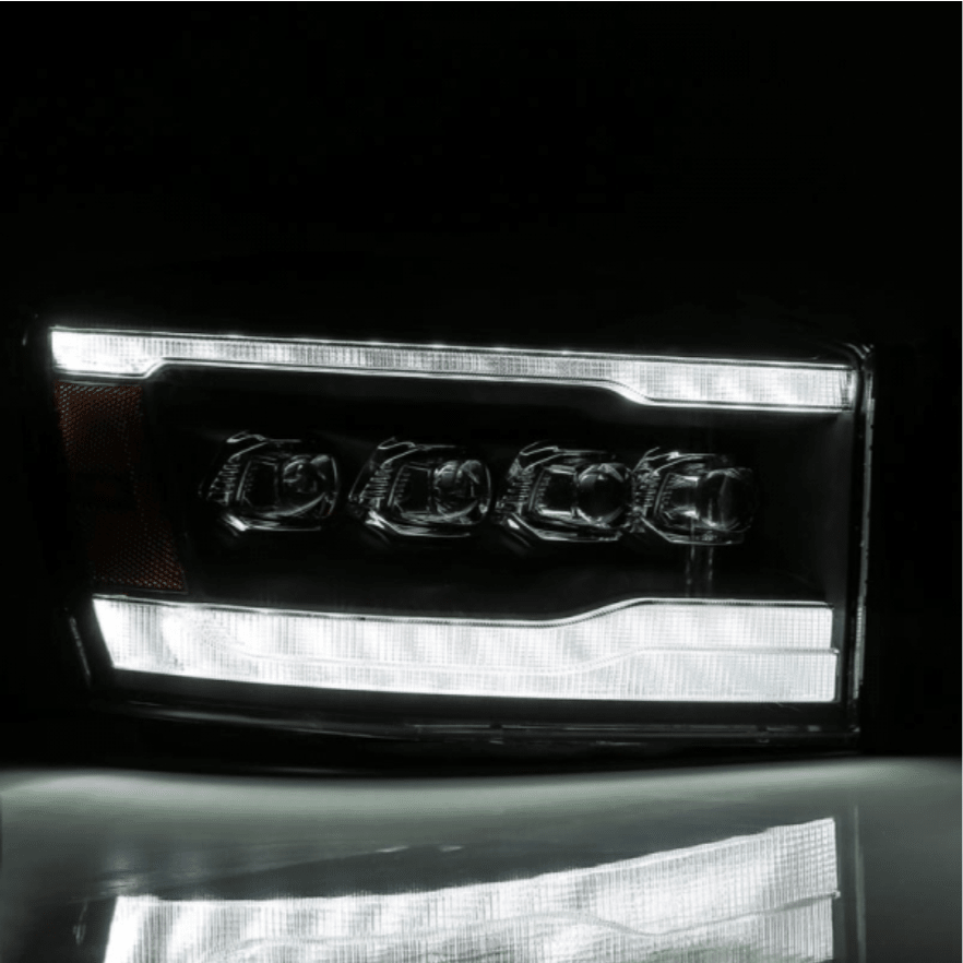 AlphaRex 880536 Nova - Series Matte Black LED Projector Headlights - Southern Diesel Supply